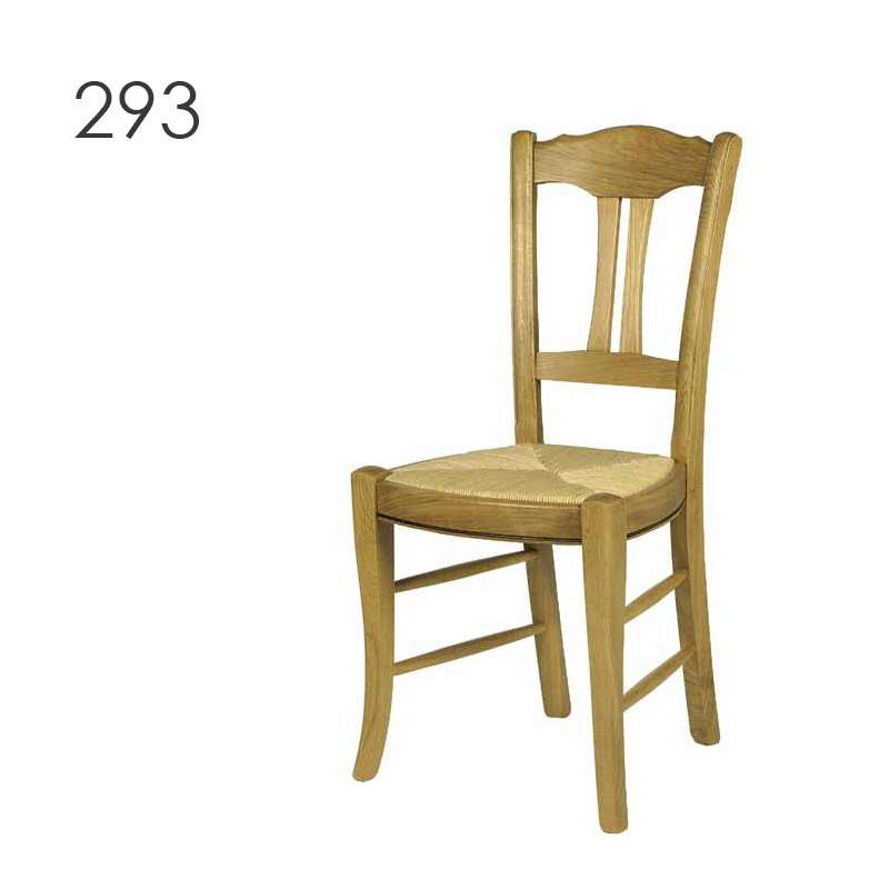 Chaise de salle à manger en bois rustique en chêne - 4 Pieds : tables