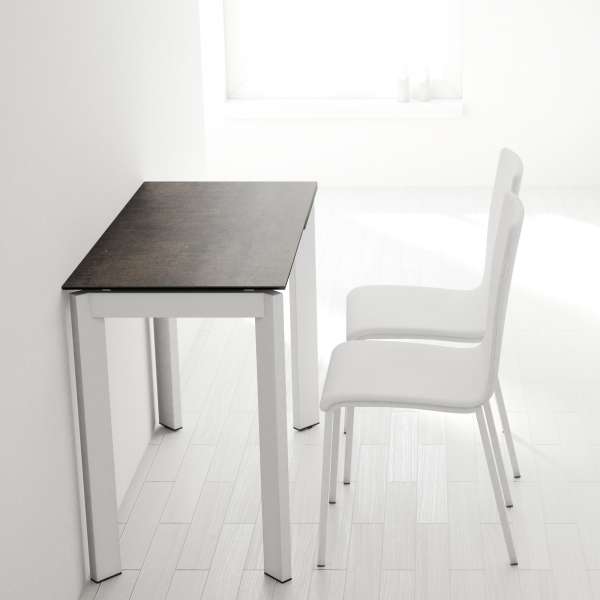 Table petit espace extensible en céramique - Poker | 4-pieds.com