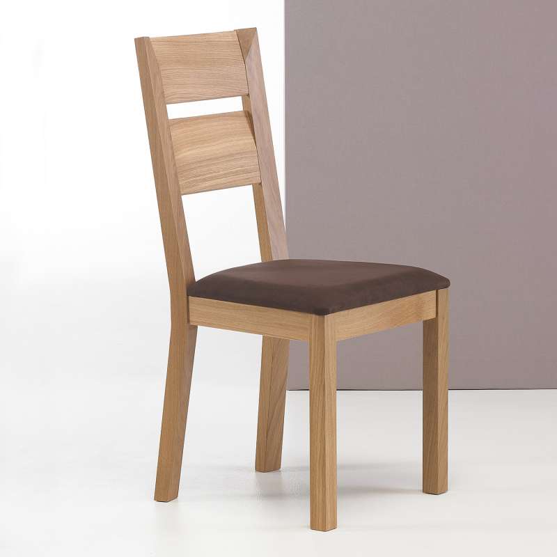 Chaise en bois et tissu fabriquée en France  Noémie  4pieds.com