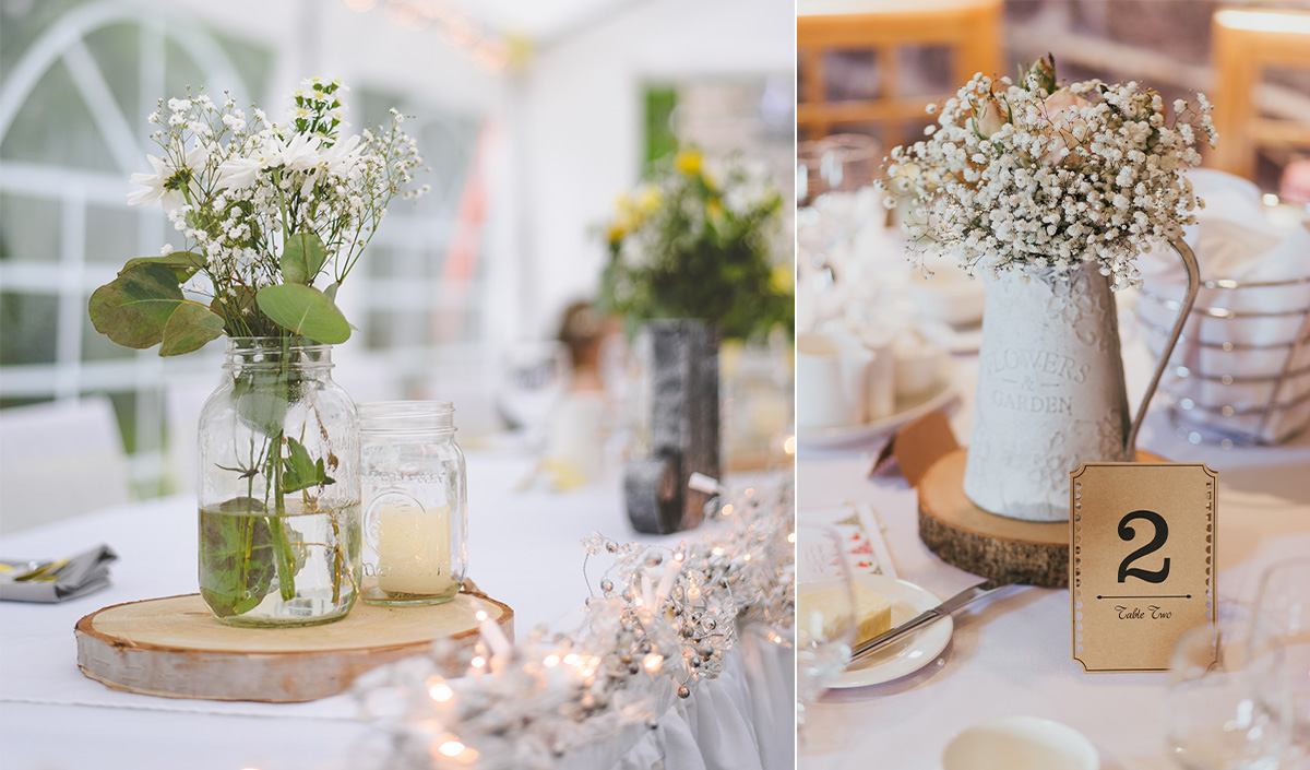 Décoration de table de mariage champêtre - Les décorations de tables de  mariage qui font de l'effet - Elle