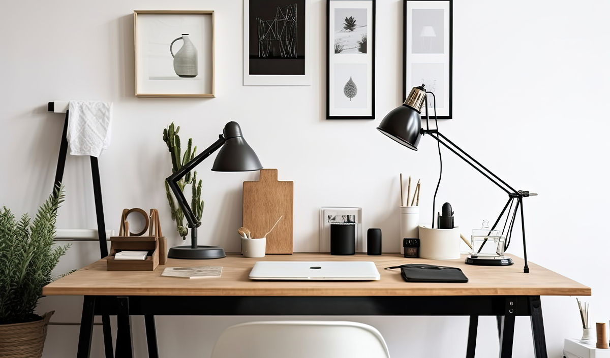 Petit bureau pliant SLIM couleur gris avec rangements pour télétravail -  WORK CONCEPT