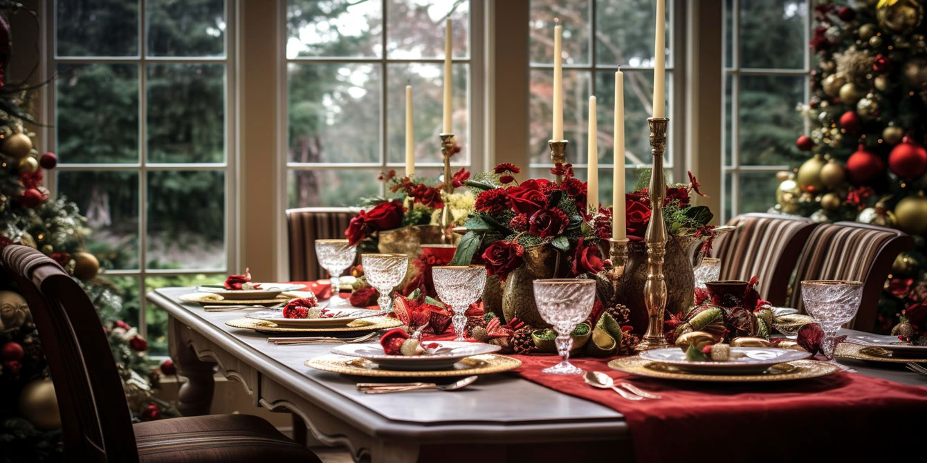 Décoration de Noël DIY de table avec bougie - 20 décorations de