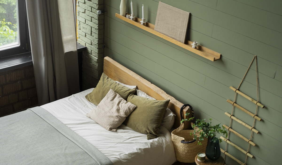 La chambre scandinave colorée